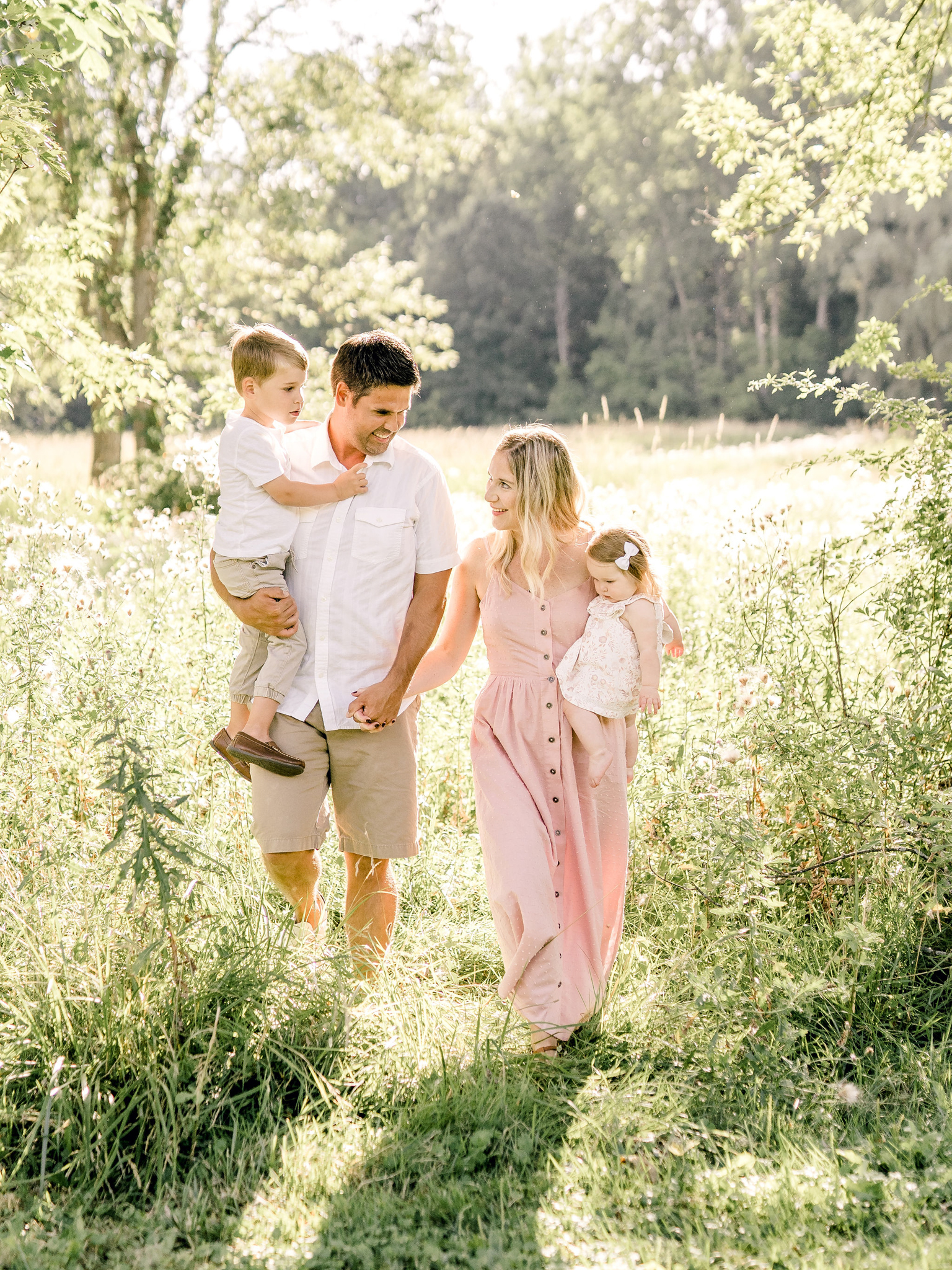 family walking ann arbor session