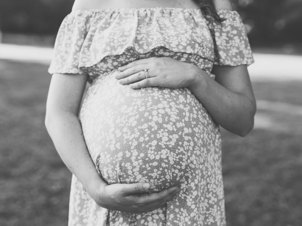 Pregnant belly maternity photo in Adrian, MI